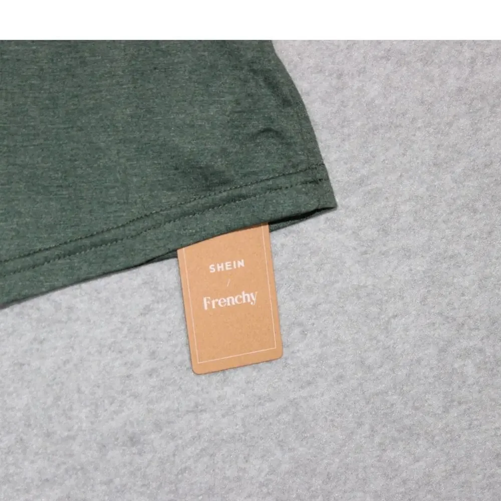 Shein‎ Frenchy Green  SS Crew Neck Medium NWT - Picture 3 of 5